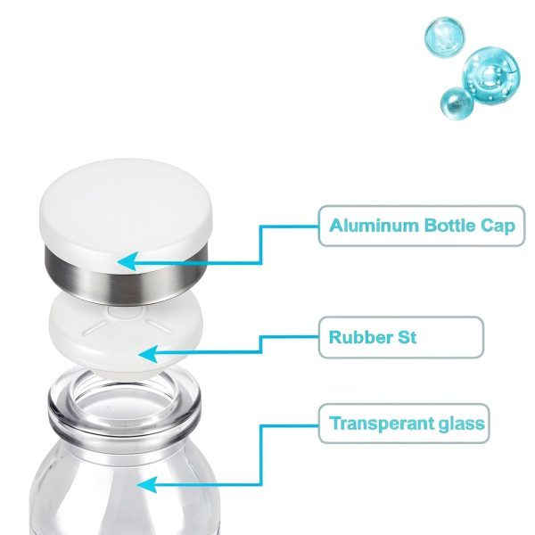 2 Pack of 10 ml in Premium Glass Vials with Rubber Stoppers,Made in USA-1
